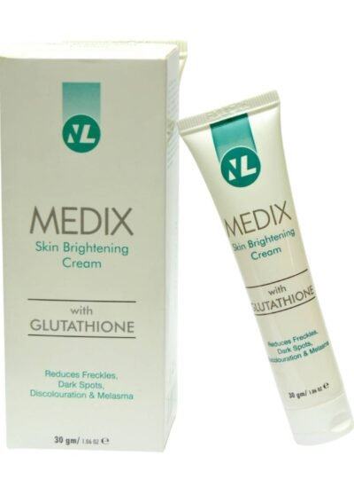 Medix Skin Brightening Cream reduces dark spots, melasma, and discoloration while rejuvenating skin for a smoother texture and healthier glow